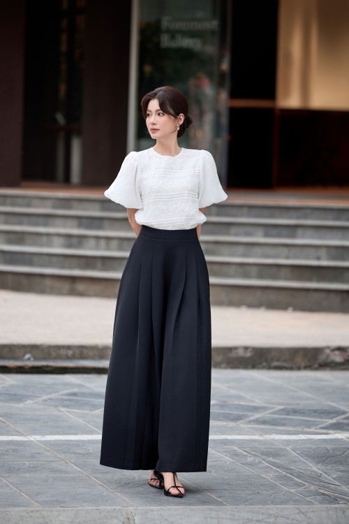 Sixdo White Organza Blouse